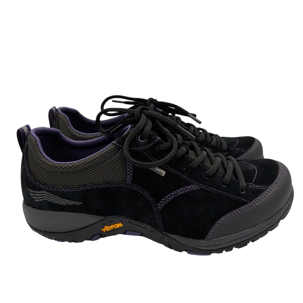 Dansko Paisley Black Suede Waterproof Outdoor Walking Shoes Vibram Womens 41